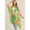 DIONA J TROPICAL PINEAPPLE KIMONO ONE SIZE COLOR GREEN