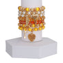 Yellow Bead and Pearl Love Bracelets