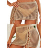 DIONA J FASHION NET SWIMSUIT COVER SKIRT - SMALL SIZE COLOR KHAKI