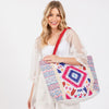 DIONA J BOHO FRINGE TOTE BAG ONE SIZE MULTICOLOR