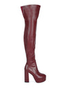 BUBBLE HIGH BLOCK HEELED OVER THE KNEE BOOTS