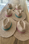 Braided Leaf Strap Embridery Straw Hat