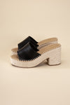 LOCK-1 ESPADRILLE MULE HEELS