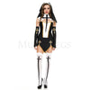 Bad Habit Nun Black & White Women's Halloween Cosplay Costume Set Size XS