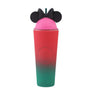 DIONA J CUTE EAR TUMBLER WITH STRAW COLOR PINK