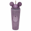 Diona J Cute Ear Tumbler With Straw And Lid Deep Purple