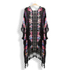 DIONA J FLORAL LACE KIMONO ONE SIZE COLOR BLACK