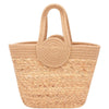 DIONA J CHIC WOVEN STRAW TOTE BAG COLOR BROWN