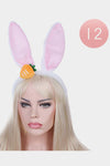 Diona J Bunny Rabbit Round Easter Fur Headbands Hair Accesorries Party Costume