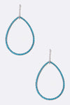 Crystal Pave Teardrop Hoop Earrings