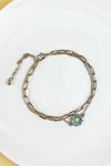 8" -8.5" FLOWER SHAPED ENAMEL ANKLET SET