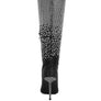 Orymple Shiny Rhinestone Studded Calf Boots