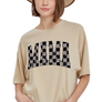 Diona J MAMA CHeckered Mother's Day Graphic Tees Relaxed Crop Top