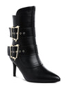 Ebera Chunky Buckle Strap Ankle Boots