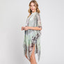 DIONA J TIE DYE PRINT KIMONO CARDIGAN ONE SIZE COLOR OLIVE