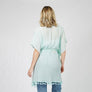 DIONA J PEARL DECO TRIM KIMONO W/DRAW STRIN ONE SIZE COLOR MINT