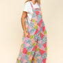 Haptics Full Size Printed Wide Leg Overalls with Side Pockets