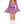 Music Legs Floral Gogo Dress with Flared Bell Sleeves main image