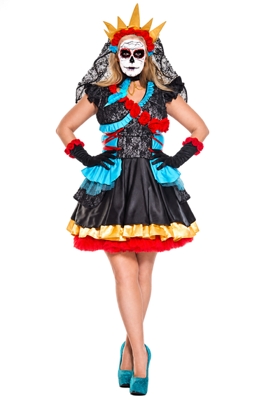 Plus Size Day Of The Dead Darling Costume