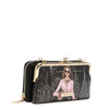 NICOLE LEE SIGNATURE KISS LOCK CROSSBODY WALLET