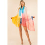 DIONA J FASHION MESH MULTI COLOR COVER UP KIMONO SHAWL ONE SIZE COLOR WHITE
