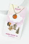 16 INCHES SPORT BALL CLOCCER CLUSTER ENAMEL NECKLA