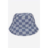 DIONA J CHECKER DENIM BUCKET HAT BLACK/WHITE