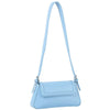 DIONA J WOMEN'S LEATHER ADJUSTABLE STRAP SMOOTH MODERN SHOULDER BAG COLOR BLUE