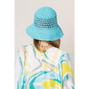 DIONA J SOLID STRAW BUCKET HAT ONE SIZE COLOR BLUE