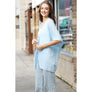 DIONA J STYLISH FASHIONABLE SOLID KIMONO CARDIGAN ONE SIZE COLOR BLUE