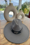 Structured wide brim Fedora with Embellishment