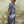 Pencil Stripe Lurex Trim Kimono