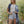 Pencil Stripe Lurex Trim Kimono