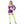 Groovy Detective 4 Pc Metallic Flare Sleeve Halloween Purple Costume Set Sz S/M