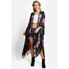 DIONA J FLORAL LACE KIMONO ONE SIZE COLOR BLACK