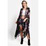 DIONA J FLORAL LACE KIMONO ONE SIZE COLOR BLACK
