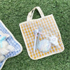 Check mini cross bag-clear/check Yellow Size OS