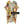 DIONA J ABSTRACT PRINT KIMONO ONE SIZE COLOR MUSTARD