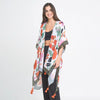 DIONA j FLORAL PRINT KIMONO ONE SIZE COLOR BLACK