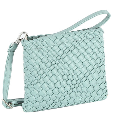 DIONA J WOMEN'S FASHION STYLISH TEXTURE ZIPPER CROSSBODY BAG COLOR BLUE