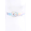 DIONA J HOLOGRAPHIC PLUSSIZE FASHION BELT COLOR SILVER