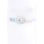 DIONA J HOLOGRAPHIC PLUSSIZE FASHION BELT COLOR SILVER