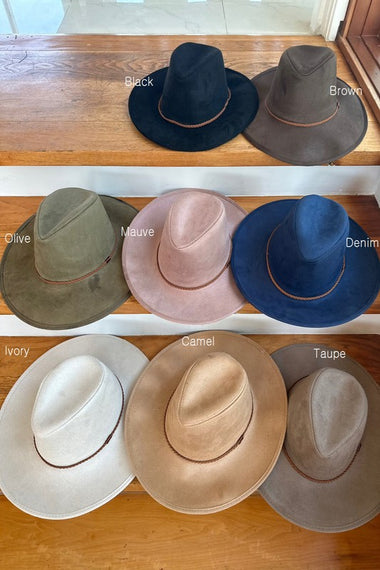 SUEDE VEGAN PANAMA HAT