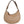 DIONA J WOMEN'S FASHION TRENDY CURVED ROUND ZIPPER SHOULDER BAG COLOR TAUPE