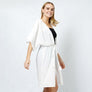 DIONA J DRAWSTRING JERSEY KIMONO ONE SIZE COLOR WHITE