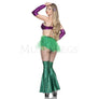 Magestic Mermaid 6 Pc Metallic Mermaid Scales Halloween Women's Costume Size M/L