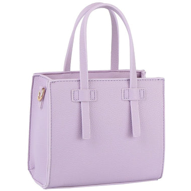 DIONA J WOMEN'S SMOOTH DESIGN TOP HANDLE CROSSBODY BAG COLOR LAVENDER