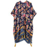 Diona J FLORAL PRINT KIMONO ONE SIZE COLOR NAVY