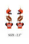 SPORTS BALL UNIFORM ACRYLIC DROP HOOK EARRING