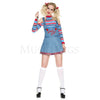 Good Guys Doll 3 Pc Denim Skirt Women’s Halloween Cosplay Costume Set Size XL